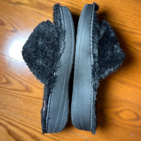 NWOT Easy Spirit black faux fur slides size 8-9 - Picture 8 of 10